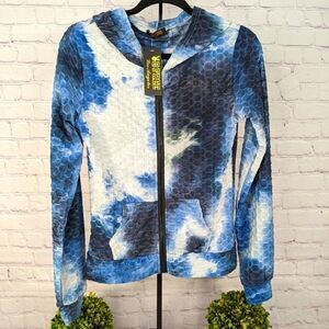 NWT BFree TikTok Honeycomb Tie-Dye Hoodie Track Jacket